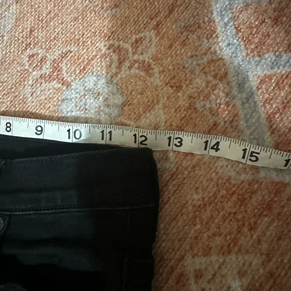 We the free Free People Night Shade High Rise Embroidered Flare Black Jeans 25 - Picture 9 of 9